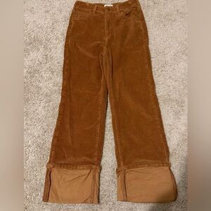 PILCRO By Anthropologie Corduroy Scotty Wide Leg Crop Pants 25